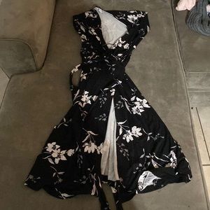 Floral cross tie dress/ coverup